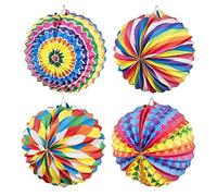 (TG. Unica) Boland-12 Lanterne per Palloncini in Carta Fantasia, Multicolore, Un