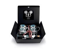 (TG. UNICA) EGAN Set 2 Mug Impilabili Mickey con 2 Tovagliette Blu - NUOVO
