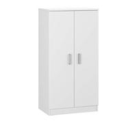 FORES HABITAT Scarpiera 2 Ante / 6 Ripiani in legno 55x36x108h cm colore Bianco - 07813O