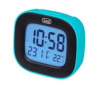 (TG. Unica) Trevi SLD 3875, Orologio da Tavolo Turchese con Display LCD Retroill