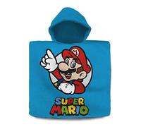 (TG. único) KIDS EUROSWAN Poncho Asciugamano in cotone Super Mario 120 x 60 cm