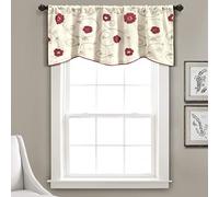 (TG. Valance) Lush Decor Royal Embrace Valance, Red, Valance - NUOVO