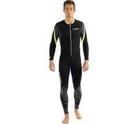 (TG. XL/5) Cressi Lui All-In- One, Muta Monopezzo Uomo, Nero/Grigio/Giallo, XL/5