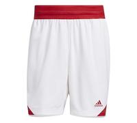 (TG. XL) adidas Uomo Basketball Icon Squad Short Aeroready, White/Team Power Red