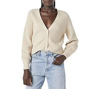 Amazon Essentials Cardigan Blouson a Coste Morbido al Tatto Donna, Beige, XL