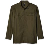 (TG. XL) Dickies Men's Flex Ripstop Long Sleeve Shirt Camicia Button-Down, Verde