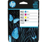 (TG. XL) HP 912 Nero, Ciano, Giallo e Magenta, 6ZC74AE, confezione da 4 cartucce