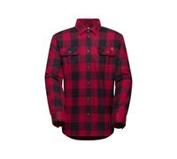 (TG. XL) Mammut Camicia a Maniche Lunghe da Uomo Tamaro, Rosso Sangue-Nero, XL -