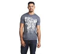 (TG. XL) Marvel Band of Heros T-Shirt, Dunkelgrau, XL Uomo - NUOVO