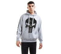 (TG. XL) Marvel Cranio punitore Felpa con Cappuccio, Grigio Erica, XL Uomo - NUO