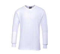 (TG. XL) Portwest B123WHRXL T-Shirt Termica Manica Lunga, Bianco, XL - NUOVO
