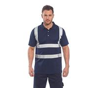 (TG. XL) Portwest F477NARXL Polo a Maniche Corte Iona con Bande Riflettenti, Nav