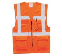 (TG. XL) Portwest S476 Gilet Executive Berlino, Arancione, XL - NUOVO