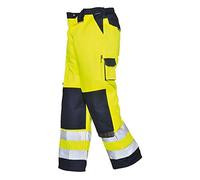 (TG. XL) Portwest TX51 Pantaloni Lyon Alta Visibilit , Giallo/Navy, XL - NUOVO