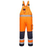 (TG. XL) Portwest TX52 Salopette Dijon ad Alta visibilit , Arancione/Navy, XL -