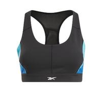 (TG. XL) Reebok Icons Bra Reggiseno Sportivo, Black/KINBLU, XL Donna - NUOVO