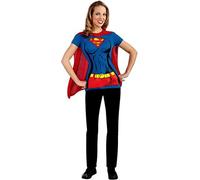 (TG. XL) Rubie's DC Comic Supergirl - Set di t-shirt da donna con scritta Istant