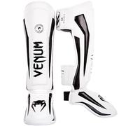 (TG. XL) VENUM Elite, Parastinchi Unisex - Adulto, Bianco/Nero, XL - NUOVO