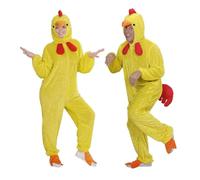 (TG. XL) W WIDMANN MILANO Party Fashion - Costume da gallina, tuta in peluche co