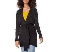 (TG. XS) Amazon Essentials Maglione cardigan lungo aperto sul davanti con cintur