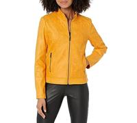 (TG. XS) Desigual Giacca_Toronto Woman Woven PU Coat, Giallo, XS Donna - NUOVO