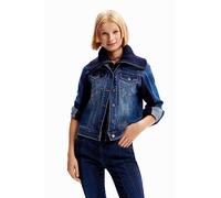 (TG. XS) Desigual Jacket_condo Giacca da Donna, Blu, XS - NUOVO