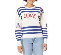 (TG. XS) Desigual JERS_i Love Maglia di Tuta, Bianco, XS Donna - NUOVO
