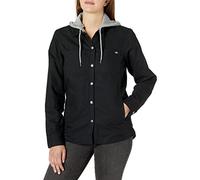 (TG. XS) Dickies Women’s Duck Hooded Shirt Jacket Giacca, Nero, XS Donna - NUO