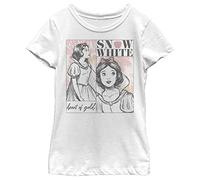 (TG. XS) Disney White Snow Heart of Gold Panels Girls - Maglietta Standard X-Sma