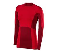 (TG. XS) Falke Maximum Warm Tight Fit (D) W LS Sh, A Manica Lunga Donna, Rosso (