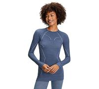 (TG. XS) FALKE Wool Tech. W L/S SH, Maglie termiche Donna, Blu (Capitain 6751),