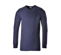 (TG. XS) Portwest B123NARXS T-Shirt Termica Manica Lunga, Blu Navi, XS - NUOVO