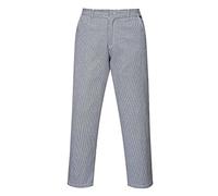 (TG. XS) Portwest S068HTRXS Pantaloni da Chef Harrow Pié De Poule, Nero/Bianco,
