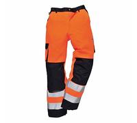 (TG. XS) Portwest TX51 Pantaloni Lyon Alta Visibilit , Arancione/Navy, XS - NUOV