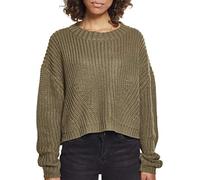 (TG. XS) Urban Classics Ladies Wide Oversize Sweater Felpa, Verde (Olive 00176),