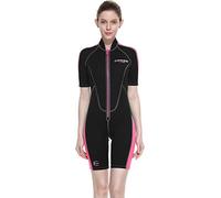 (TG. XXL/6) Cressi Lido Lady, Muta Shorty Premium Neoprene 2 mm Donna, Nero/Rosa