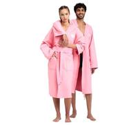 (TG. XXL) ARENA Zeal Plus Accappatoio, Rosa-Bianco, XXL Uomo - NUOVO