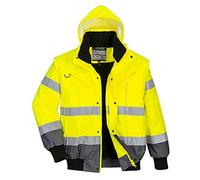 (TG. XXL) Portwest C465YGYXXL Bomber Bicolore Alta Visibilit 3 in 1, Giallo/Gri