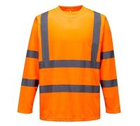 (TG. XXL) Portwest S178 T-Shirt Manica Lunga ad Alta Visibilit , Arancione, XXL