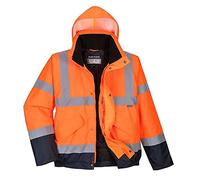 (TG. XXL) Portwest S266ONRXXL Bomber Bicolore ad Alta Visibilit , Arancio/Blu Na