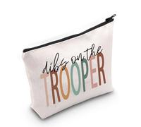 TGBJE Trooper Wife Girlfriend Makeup Bag State Trooper Police Regalo LEO Forze dell'Ordine Regalo Dibs On The Trooper Cosmetic Pouch Bag, Borsa Dibs Trooper, Tutti