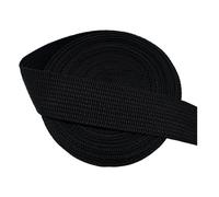 Bande elastiche Elastico largo, Cinghia in fettuccia di polipropilene 20 mm - Nastro in fettuccia PP for borse fai da te, zaini, tracolle - 50 iarde/rotolo(Schwarz,10 yard)