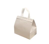 TGDGFKIAS Borsa termica per il pranzo, Confezione da 10 sacchetti for alimenti isolati, neri e bianchi, diverse misure(White,24x24x15cm)