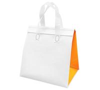 TGDGFKIAS Borsa termica per il pranzo, Confezione da 25 borse porta pranzo multicolore, diverse misure(Orange and White,27x21x10cm)