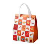 TGDGFKIAS Borsa termica per il pranzo, Confezione da 25 sacchetti for alimenti isolati multicolore, diverse misure(Red Food,26x24x15cm)
