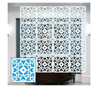 TGDGFKIAS Divisorio sospeso, Pannelli divisori for ambienti in legno e plastica sospesi, bianchi, 29x29 cm/39x39 cm, confezione da 3-50 pezzi(White-29x29cm,12pcs)