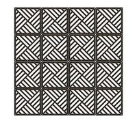 TGDGFKIAS Divisorio sospeso, Pannelli divisori sospesi in legno-plastica 29x29 cm, neri, confezioni multiple(One Size)