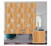 TGDGFKIAS Divisorio sospeso, Pannello divisorio for ambienti sospeso in legno e plastica, 5 mm, naturale, 1-50 pezzi(Natural-b,25pcs)
