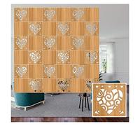 TGDGFKIAS Divisorio sospeso, Pannello divisorio for ambienti sospeso in legno e plastica, 5 mm, naturale, 1-50 pezzi(Natural-a,25pcs)