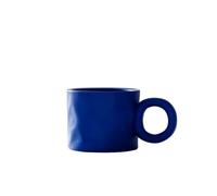 TGDGFKIAS Grandes tasses à café en céramique, Tazza da caffè in porcellana e ceramica for la colazione, con manico ad anello, multicolore, 450 ml(Blue)